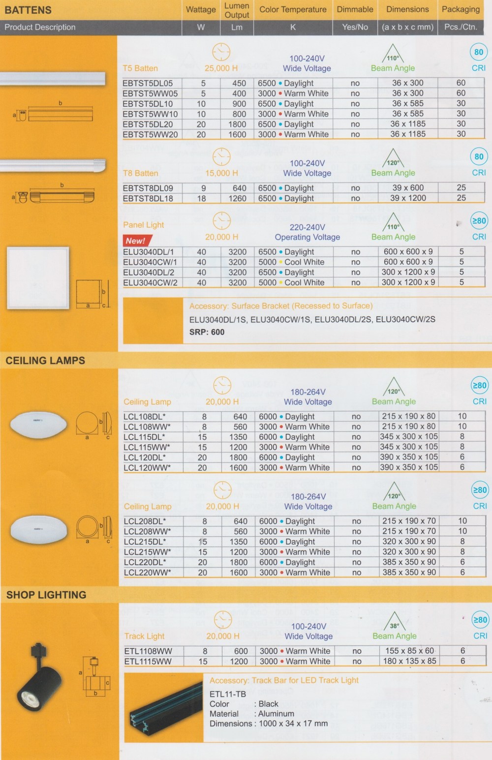 Lightings - Led Indoor Luminaires