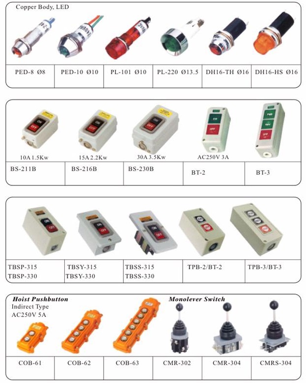 Pilot Light and Power Push Button